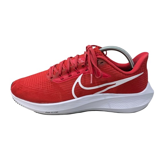Nike Air Zoom Pegasus 39 Red White Running Shoes Mens 10 - Picture 5 of 10
